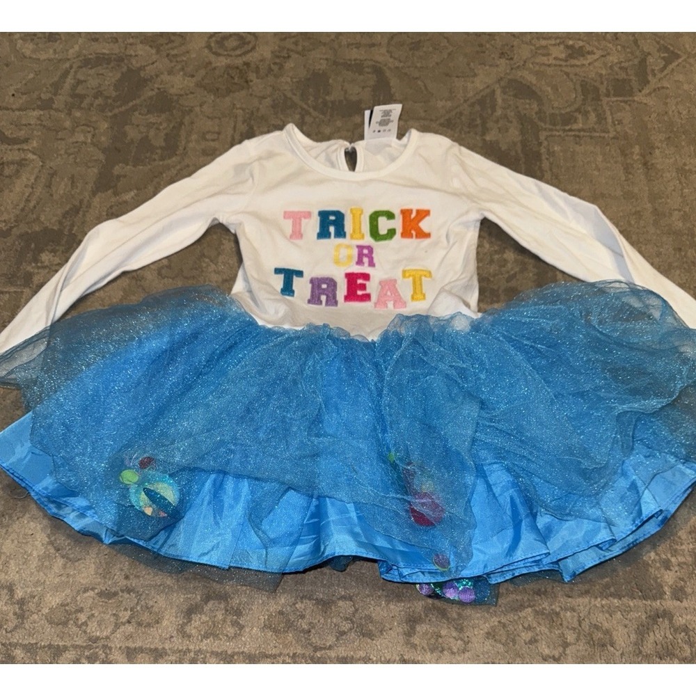 Counting‎ Daisies Trick Or Treat Dress Youth Girls Sz Small 6/6x Tutu